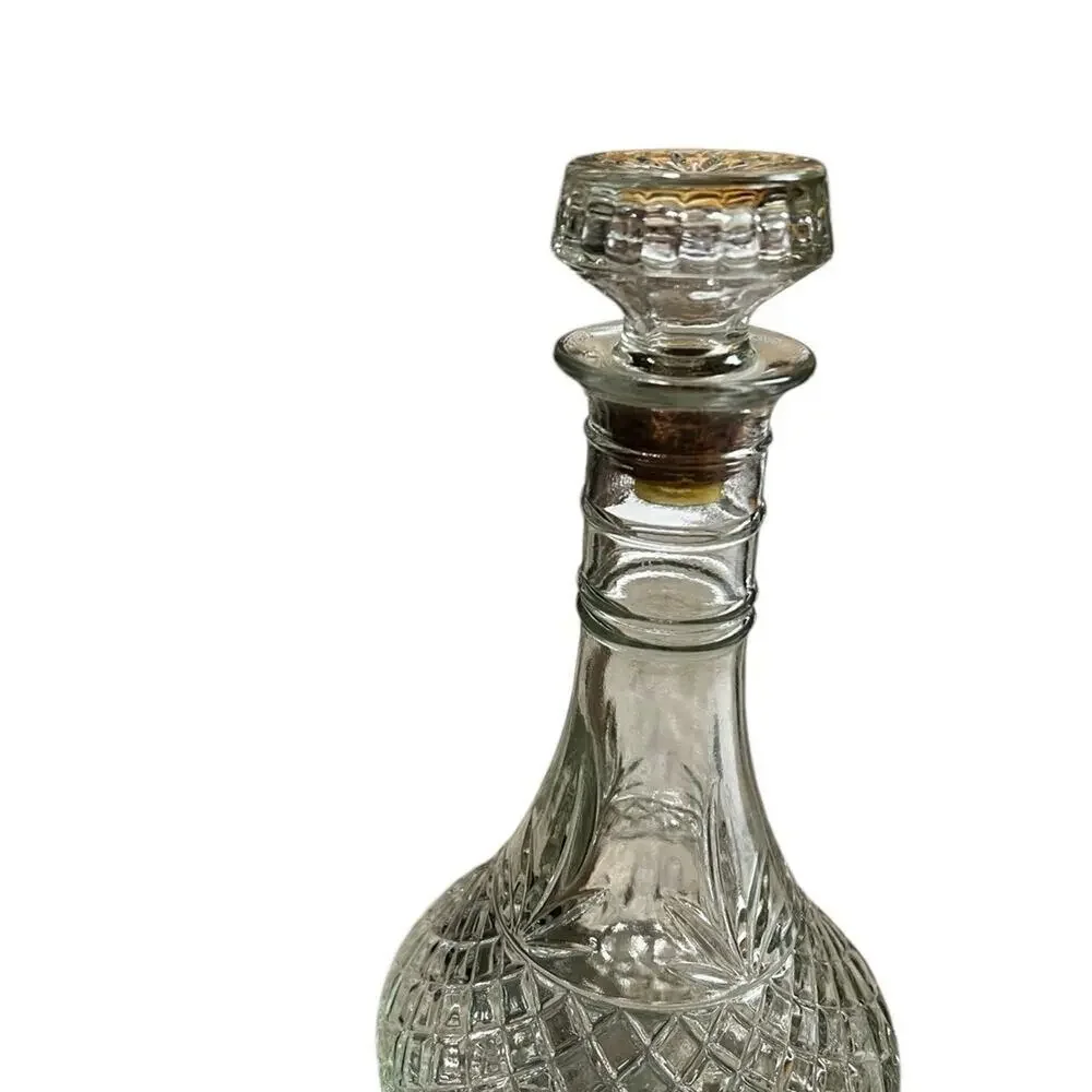 Vintage Genie Cut Glass Liquor Decanter with Stopper